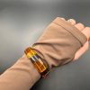 Baltic Amber Bracelet: Yellow Brown Gemstone Jewelry