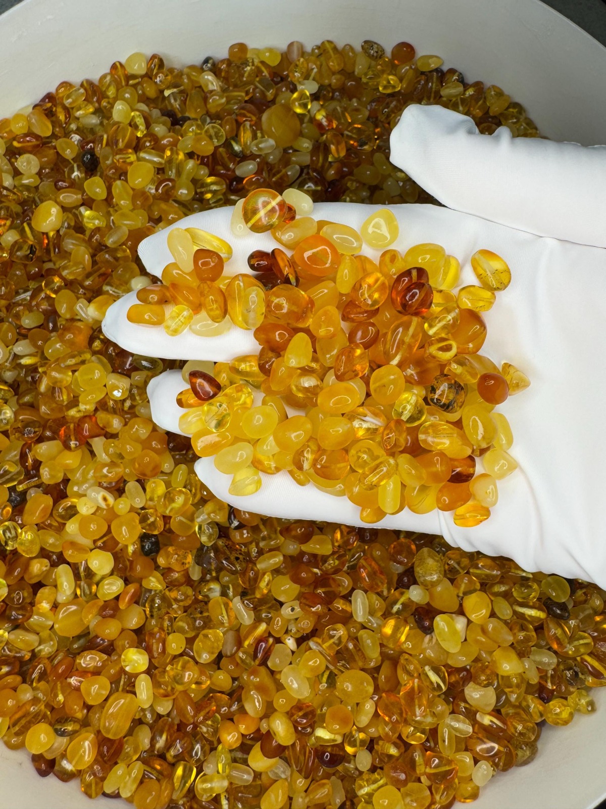 Loose Polished Baltic Amber Beads, Honey Cognac, 30-100g