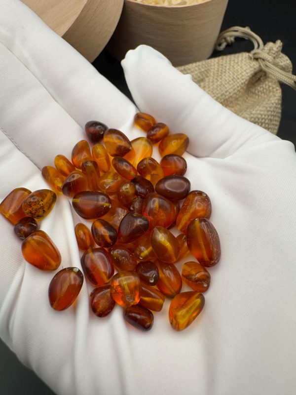 Polished Baltic Amber Beads: Cognac Brown, DIY Jewelry Making