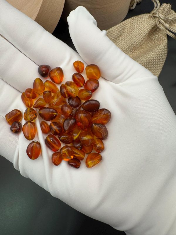 Polished Baltic Amber Beads: Cognac Brown, DIY Jewelry Making