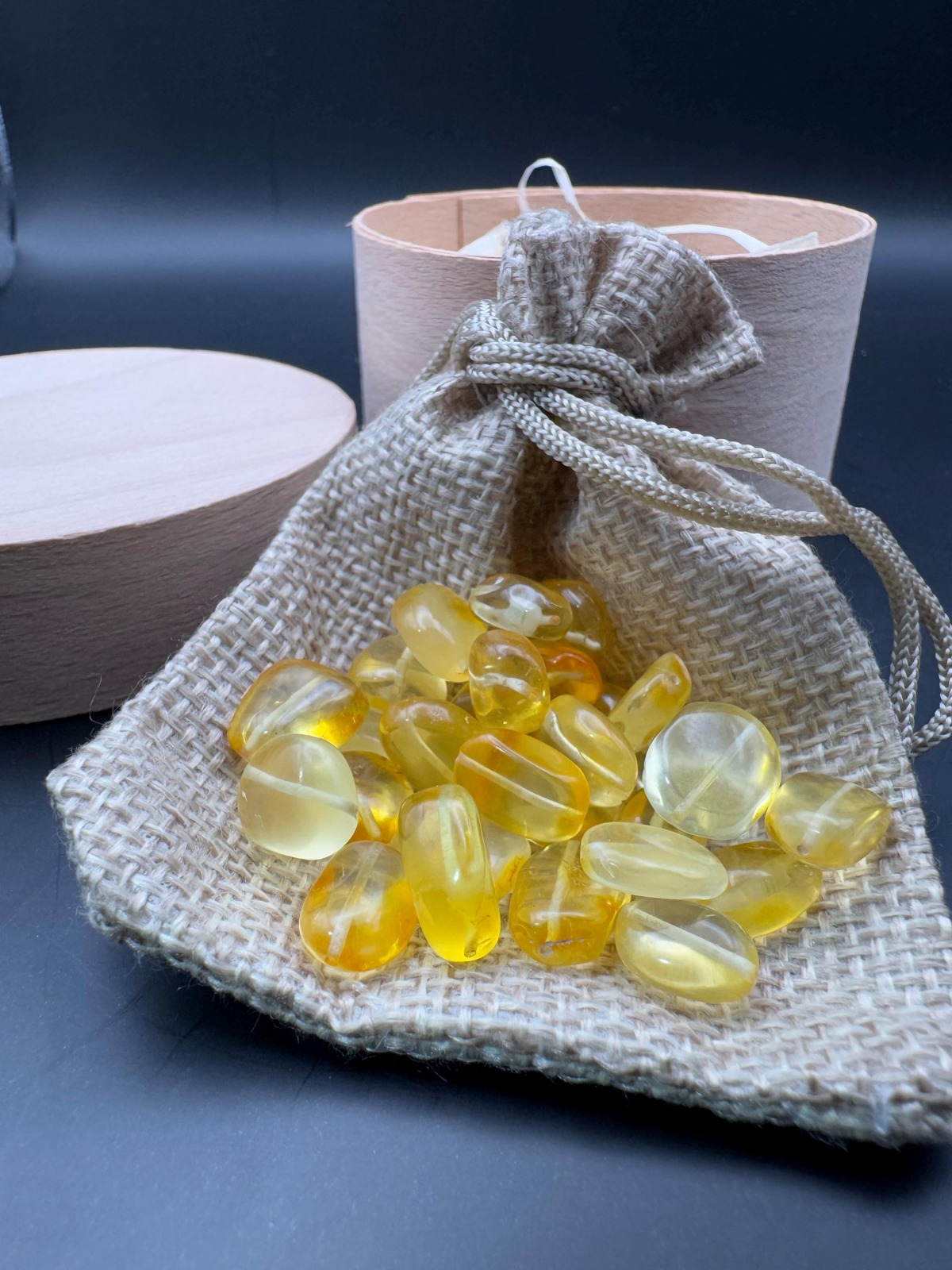 il_fullxfull.6656030908_dtod.jpg Polished Yellow Baltic Amber Beads, 12mm Oval