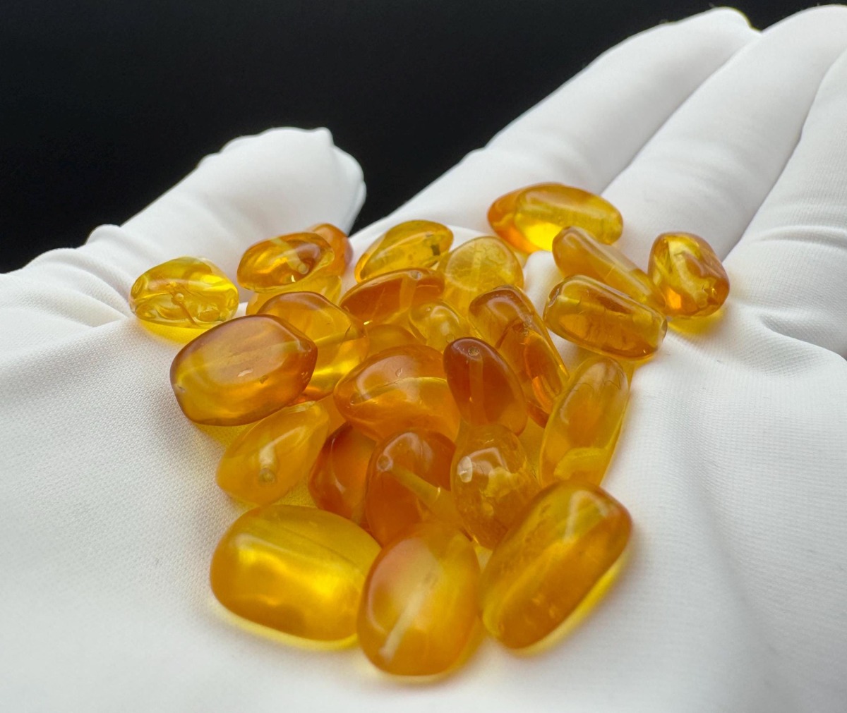 Honey Golden Baltic Amber Beads, Polished, 5-12mm