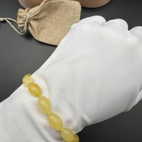 il_fullxfull.6681226850_an8r.jpg Milky Honey Baltic Amber Bracelet, Oval Beads, 7.4g