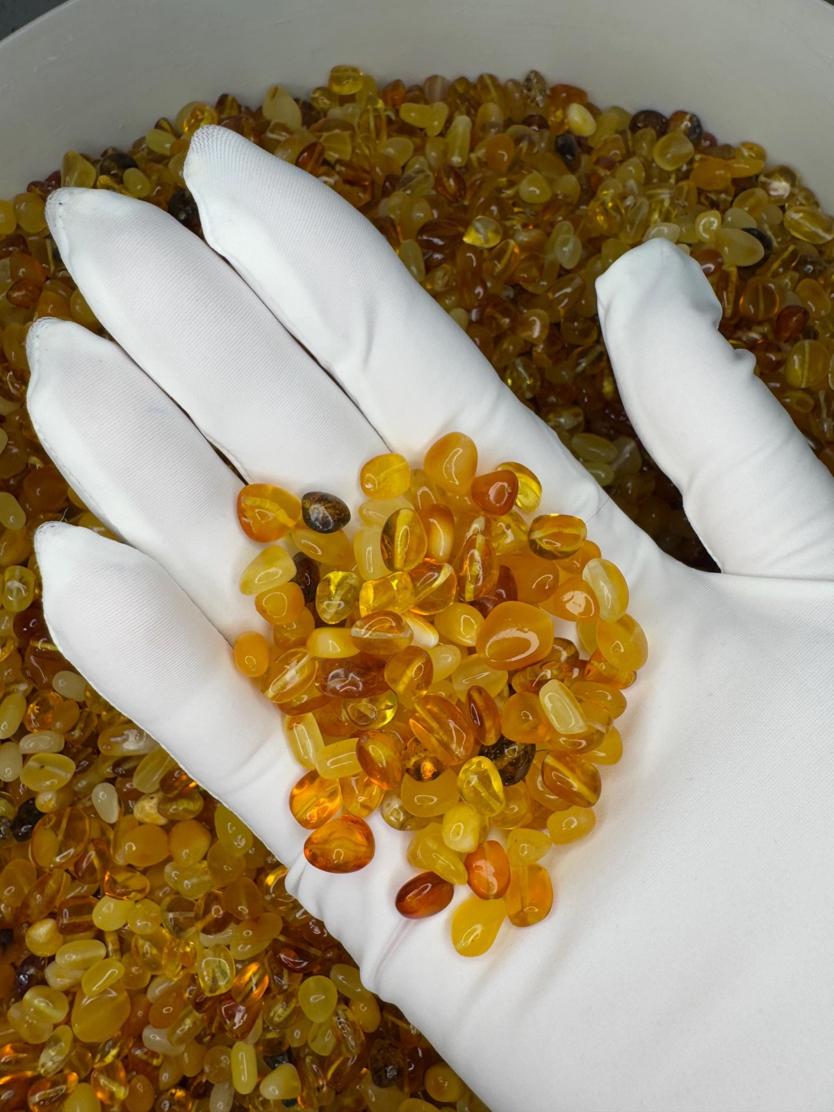 Loose Polished Baltic Amber Beads, Honey Cognac, 30-100g