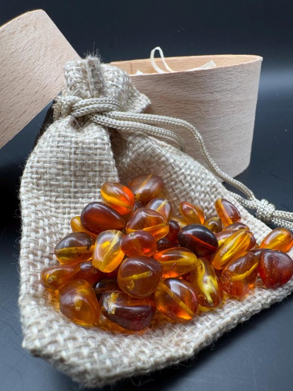 Polished Baltic Amber Beads: Cognac Brown, DIY Jewelry Making
