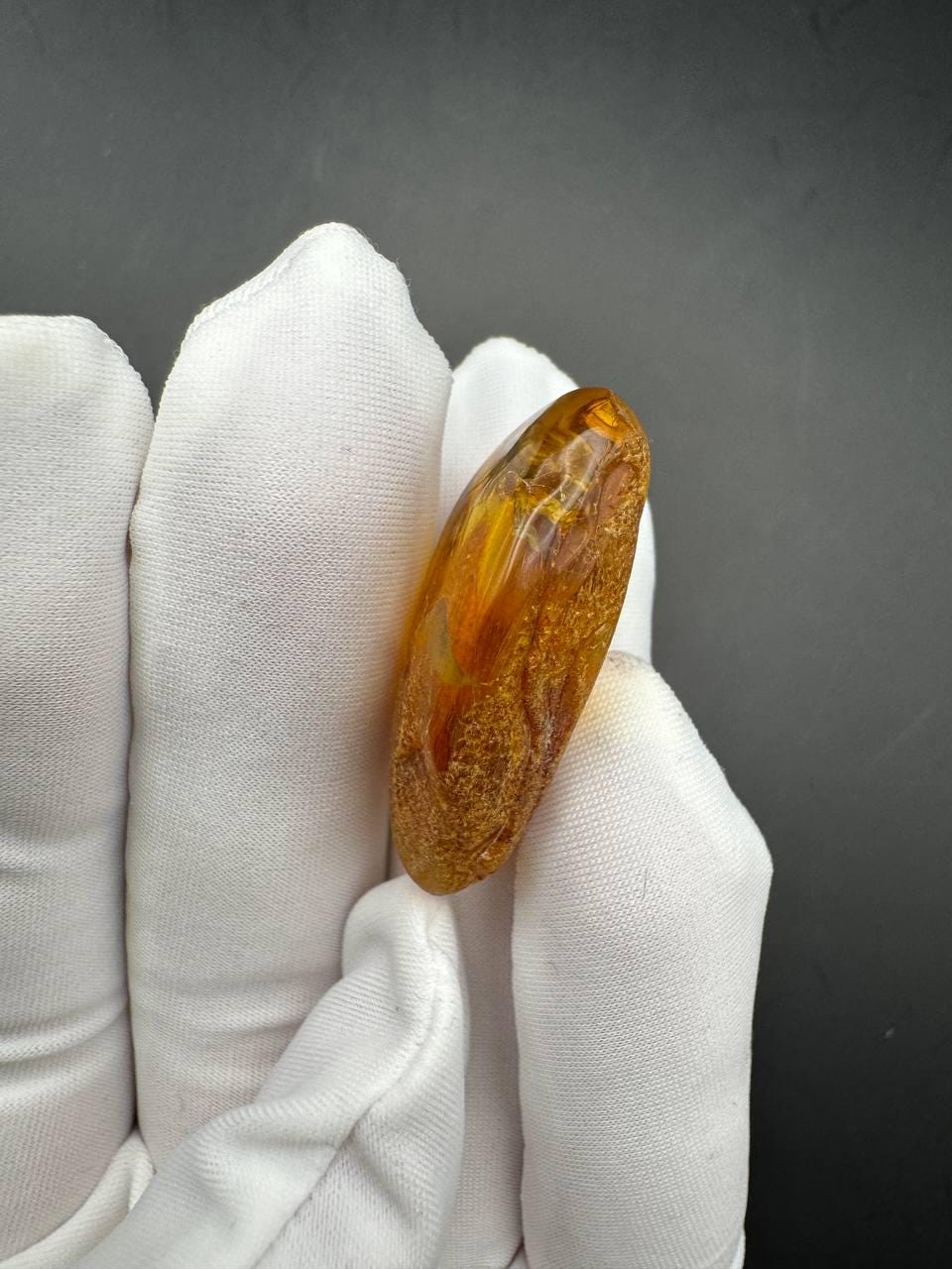 Baltic Amber with Gnat Inclusion, Honey Specimen, 3.4g