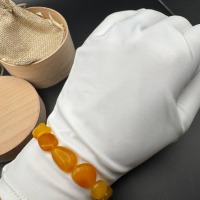 Vintage Butterscotch Baltic Amber Bracelet, 5mm Beads, 9g