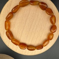 Honey Cognac Baltic Amber Bracelet, Irregular Beads, 4.5g