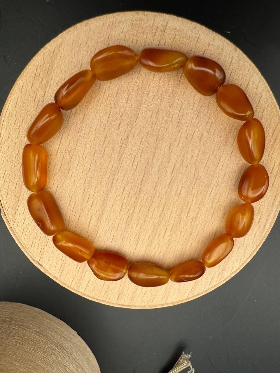 Honey Cognac Baltic Amber Bracelet, Irregular Beads, 4.5g