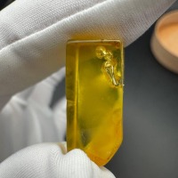 Baltic Amber with Water Inclusion, Rare Specimen, 1.5g