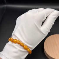 Rich Cognac Baltic Amber Bracelet, Irregular Beads, 5g