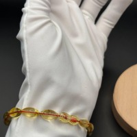 Baltic Amber Bracelet with Insect Inclusion Bead, 5.3g