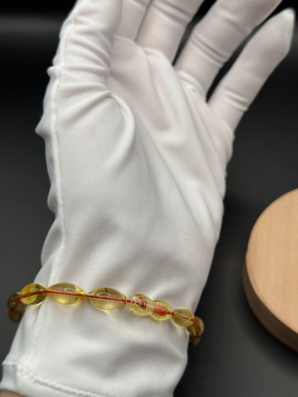 Baltic Amber Bracelet with Insect Inclusion Bead, 5.3g