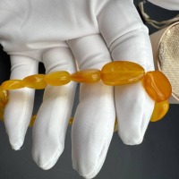 Vintage Butterscotch Baltic Amber Bracelet, 5mm Beads, 9g