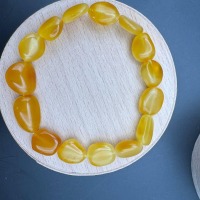 Vintage Butterscotch Baltic Amber Bracelet, 5mm Beads, 9g