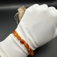 Honey Cognac Baltic Amber Bracelet, Irregular Beads, 4.5g
