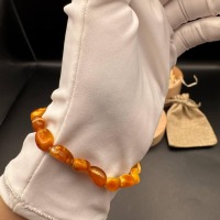 Creamy Honey Marble Baltic Amber Bracelet, 20.5cm, 4.1g