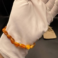 Creamy Honey Marble Baltic Amber Bracelet, 20.5cm, 4.1g
