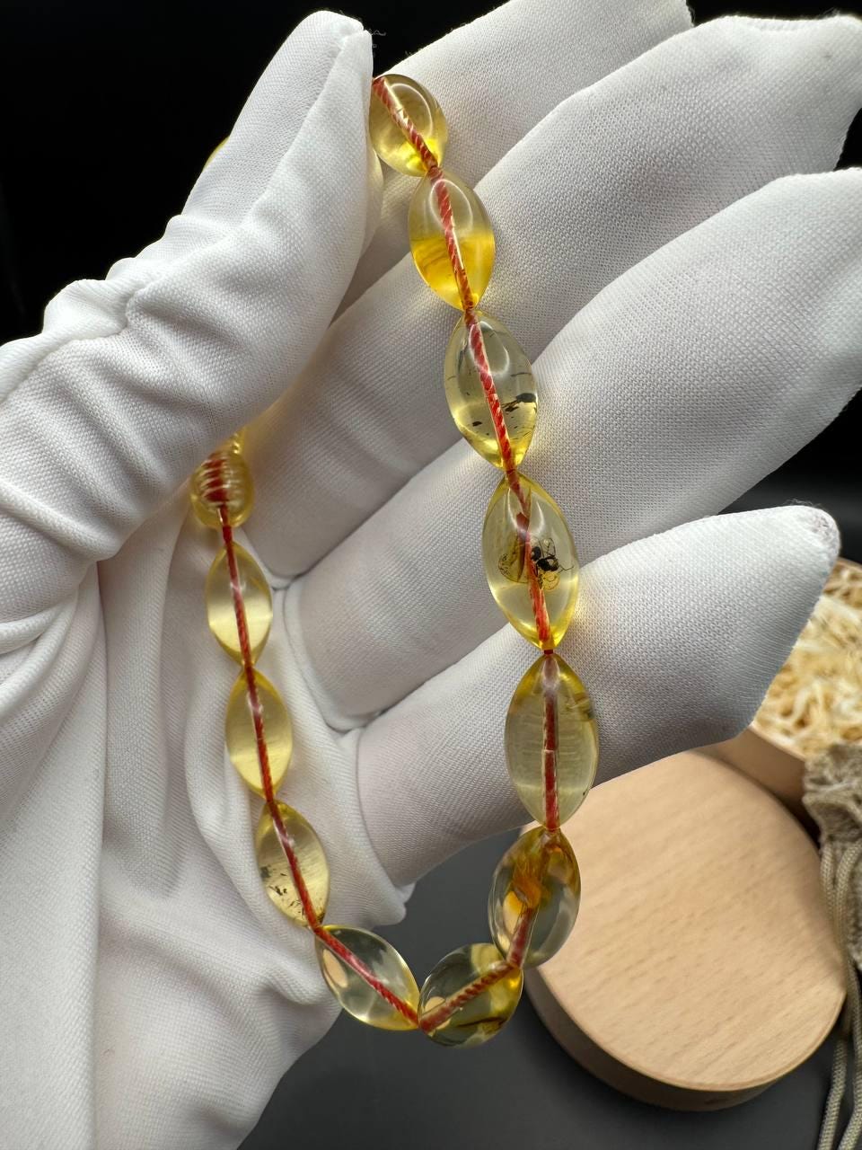 Baltic Amber Bracelet with Insect Inclusion Bead, 5.3g