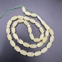 Pocket Baltic Amber Tasbih, 33 Yellow-White Oval Beads