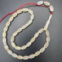 Natural Amber Travel Tasbih, 33 Beads, Milky Yellow
