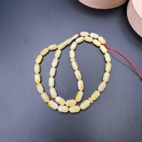 Natural Amber Travel Tasbih, 33 Beads, Creamy Honey