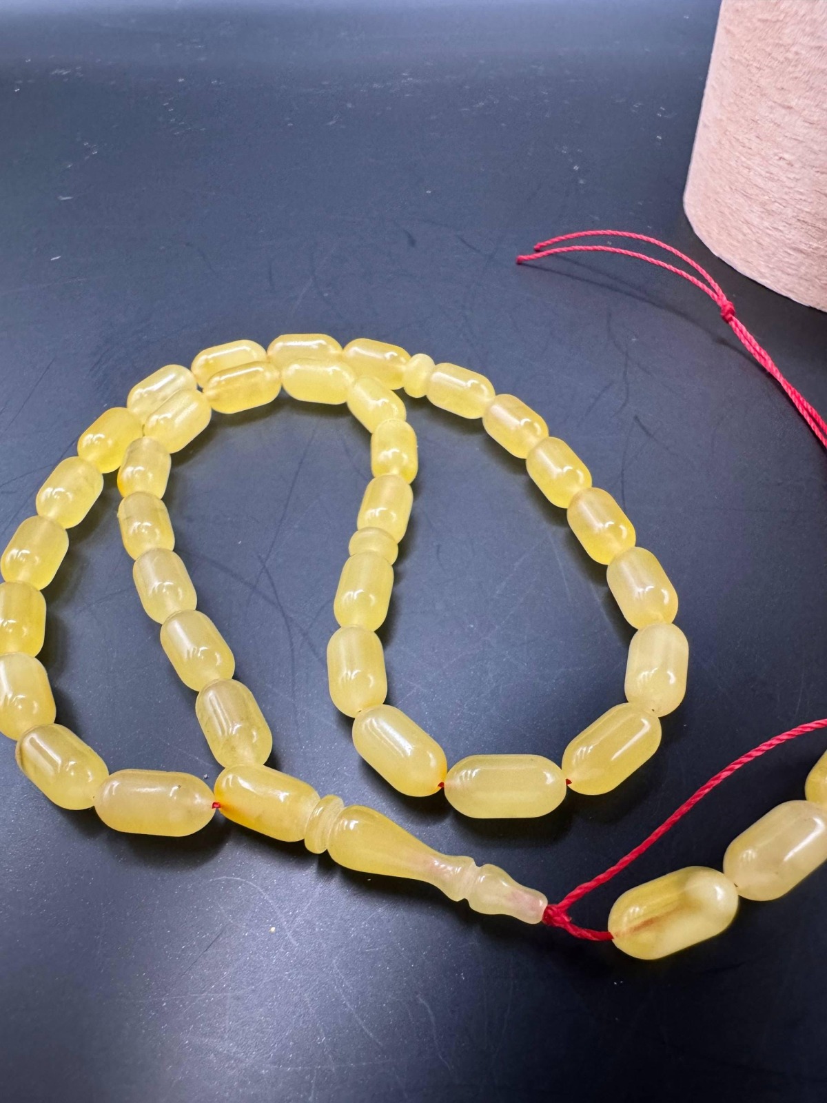 il_fullxfull.6936770398_ml9j.jpg Natural Amber Travel Tasbih, 33 Beads, Golden Yellow