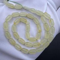Pocket Baltic Amber Tasbih, 33 Yellow-White Oval Beads