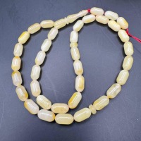 Natural Amber Travel Tasbih, 33 Beads, Creamy Honey