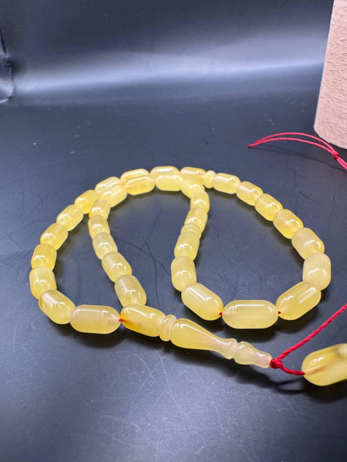 il_fullxfull.6984739525_tiro.jpg Natural Amber Travel Tasbih, 33 Beads, Golden Yellow