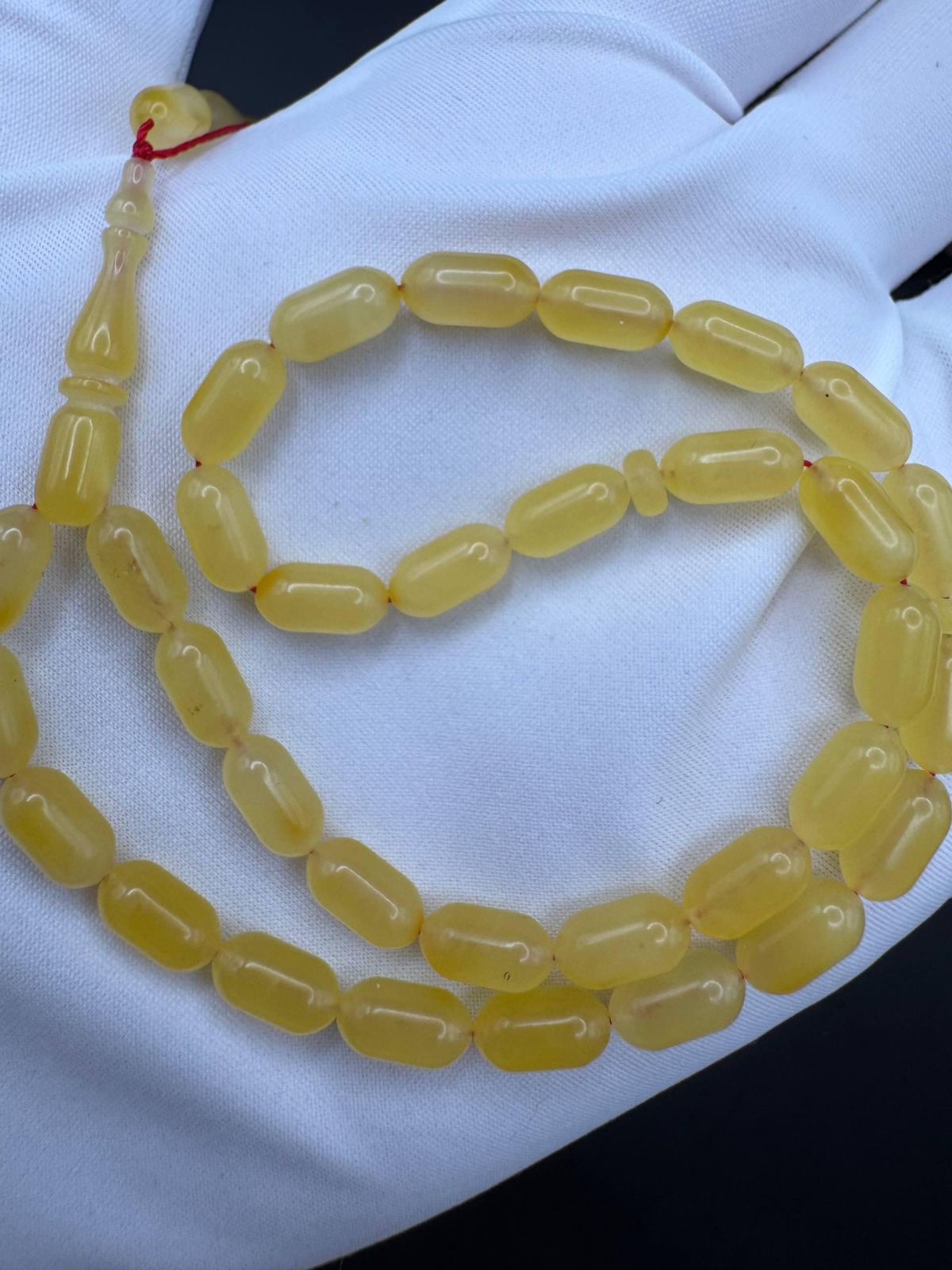 il_fullxfull.6984739557_doxu.jpg Natural Amber Travel Tasbih, 33 Beads, Golden Yellow
