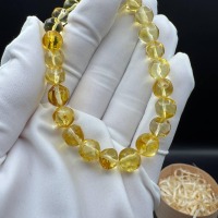 il_fullxfull.7034655912_qnjr.jpg Faceted Honey Yellow Baltic Amber Bracelet, 8.7g
