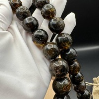 Chunky Dark Cognac Baltic Amber Necklace, 128g