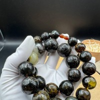 Chunky Dark Cognac Baltic Amber Necklace, 128g