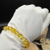 Baltic Amber Bracelet: Honey Yellow Faceted Beads