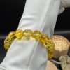 Baltic Amber Bracelet: Honey Yellow Faceted Beads