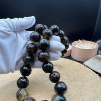 Chunky Dark Cognac Baltic Amber Necklace, 128g