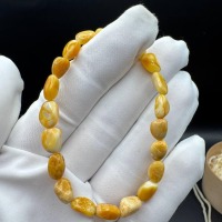 il_fullxfull.7123372597_iokm.jpg Landscape Baltic Amber Bracelet, Creamy Yellow, 5mm, 3.5g
