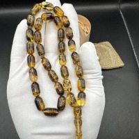 Baltic Amber Misbaha, 33 Honey Cognac Beads, 28g