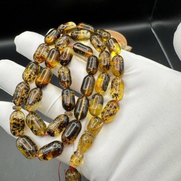 Baltic Amber Misbaha, 33 Honey Cognac Beads, 28g