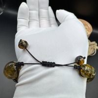 Baltic Amber Bracelet with Earth Inclusions, Adjustable, 20g