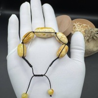 il_fullxfull.7328353743_mgjb.jpg Landscape Baltic Amber Bracelet, Creamy White, Adjustable, 15.5g