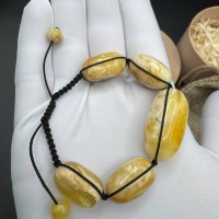 il_fullxfull.7328353747_ouol.jpg Landscape Baltic Amber Bracelet, Creamy White, Adjustable, 15.5g