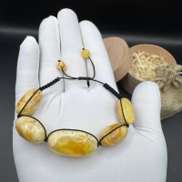 il_fullxfull.7328353755_5mit.jpg Landscape Baltic Amber Bracelet, Creamy White, Adjustable, 15.5g