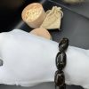 Baltic Amber Bracelet: Black Brown Beads with Earth Inclusions