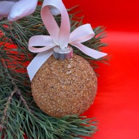 Baltic Amber Christmas Bauble, Broken Glass Effect, 8cm