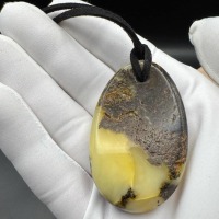 il_fullxfull.7374951650_dp5k.jpg Creamy Yellow and Brown Baltic Amber Pendant, 55mm, 17.5g