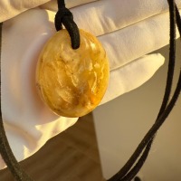 il_fullxfull.7401995518_17a0.jpg Polished Honey Baltic Amber Pendant, 37mm, 12g