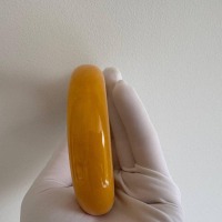 Vintage Baltic Amber Donut Pendant and Bangle Set