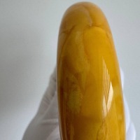 Vintage Carved Baltic Amber Bangle and Pendant Set